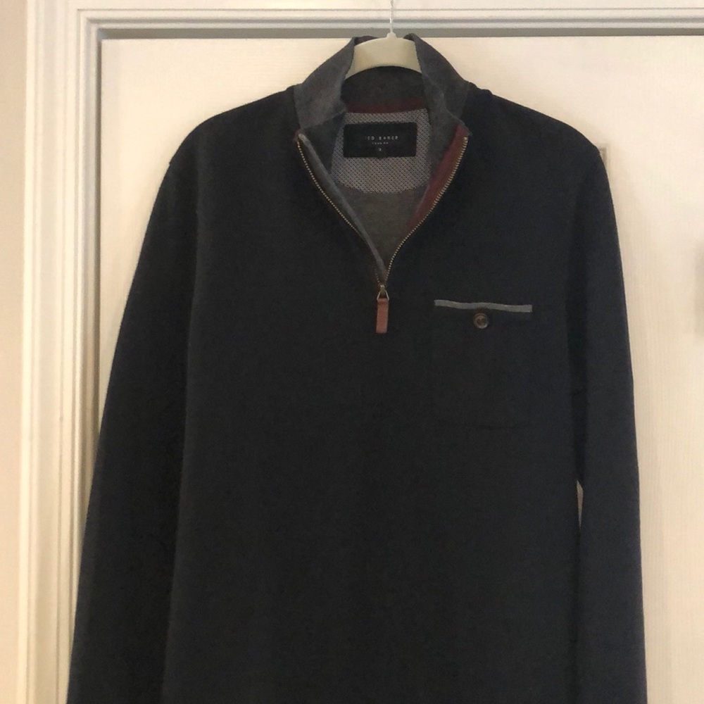 Men’s Ted Baker Black 1/4 Zip Sweater